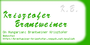 krisztofer brantweiner business card